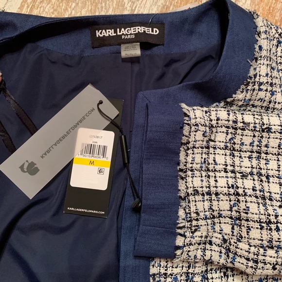 Karl Lagerfeld Paris Boucle Topper Jacket - Picture 5 of 6